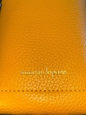 Nanette Lepore Bright Yellow Vegan Pebbled Leather Purse